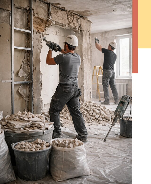 Демонтажные работы в Кургане от 2783 руб. — услуги и цена под ключ | ОТДЕЛОЧНИК-Крг