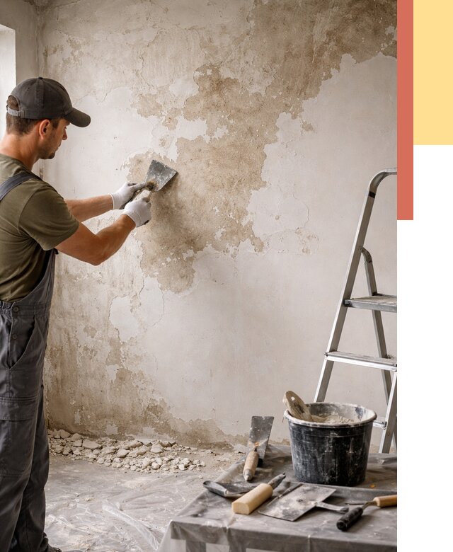 Снятие старой шпаклевки в Кургане от 1907 руб. — быстро и недорого | ОТДЕЛОЧНИК-Крг