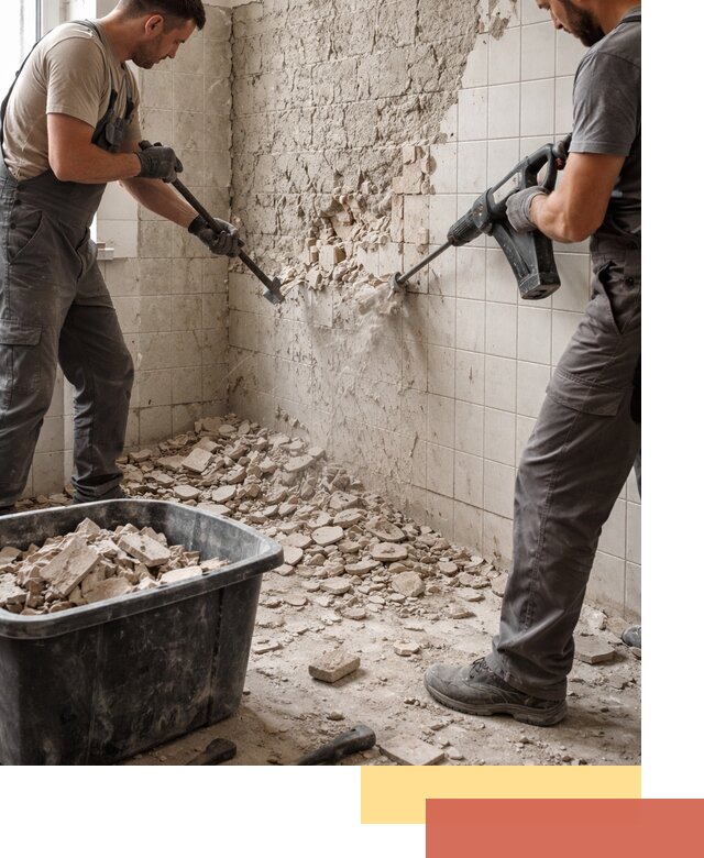 Демонтаж плитки со стен в Кургане быстро и аккуратно