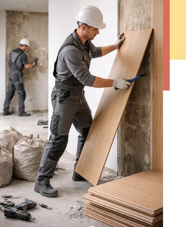 Демонтаж стеновых панелей в Кургане от 3608 руб. за м² быстро и недорого | ОТДЕЛОЧНИК-Крг