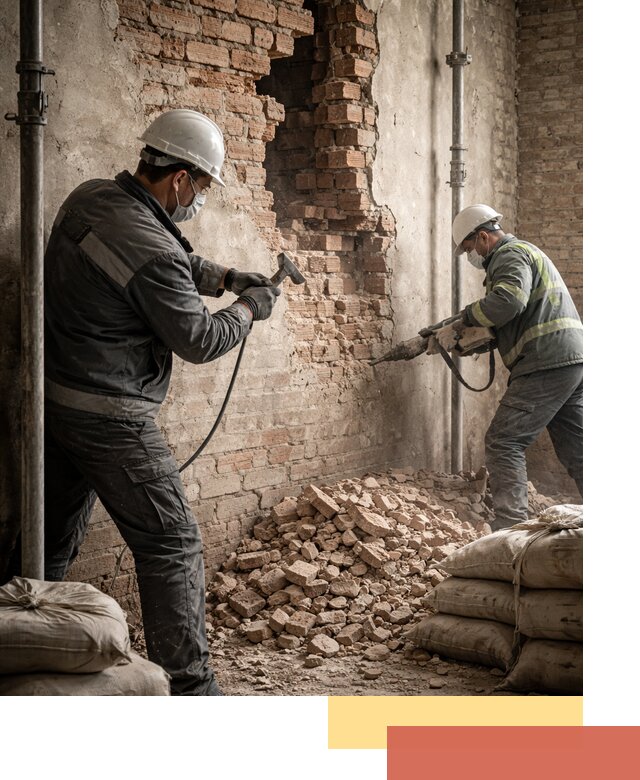 Демонтаж кирпичных стен в Кургане быстро и безопасно