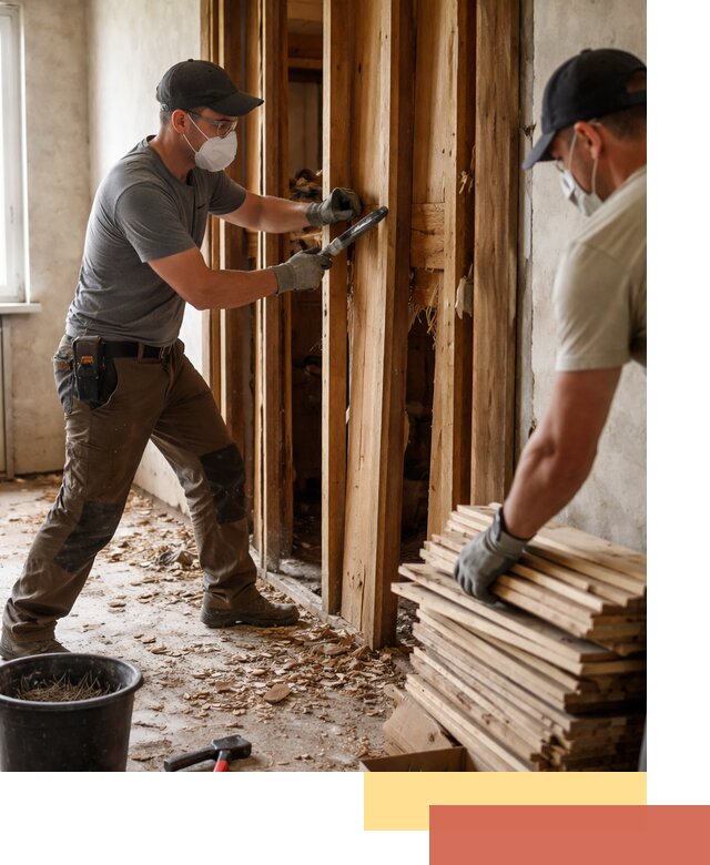 Демонтаж деревянных перегородок в Кургане быстро и аккуратно