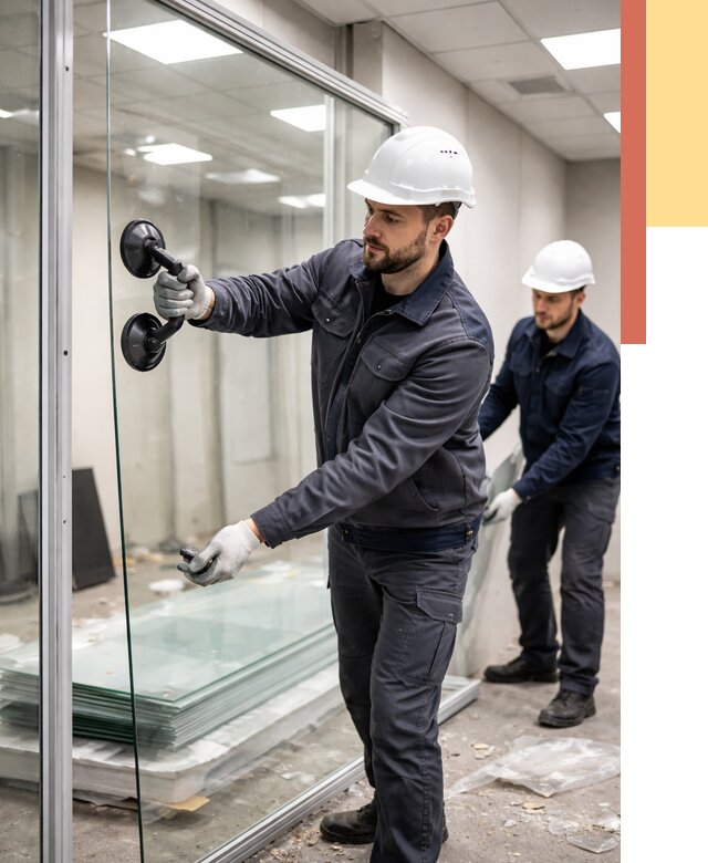 Демонтаж стеклянных перегородок в Кургане от 3299 руб. — быстро и недорого | ОТДЕЛОЧНИК-Крг