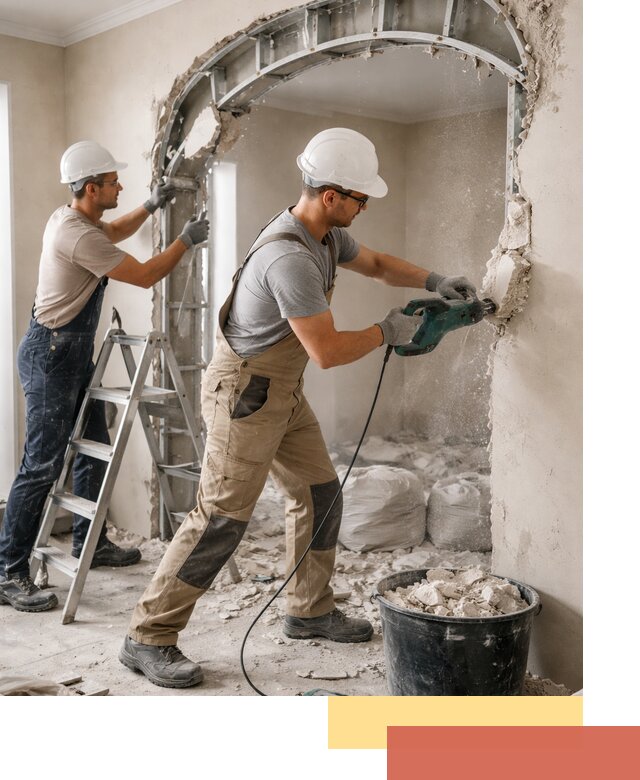 Демонтаж гипсокартонной арки в Кургане быстро и аккуратно