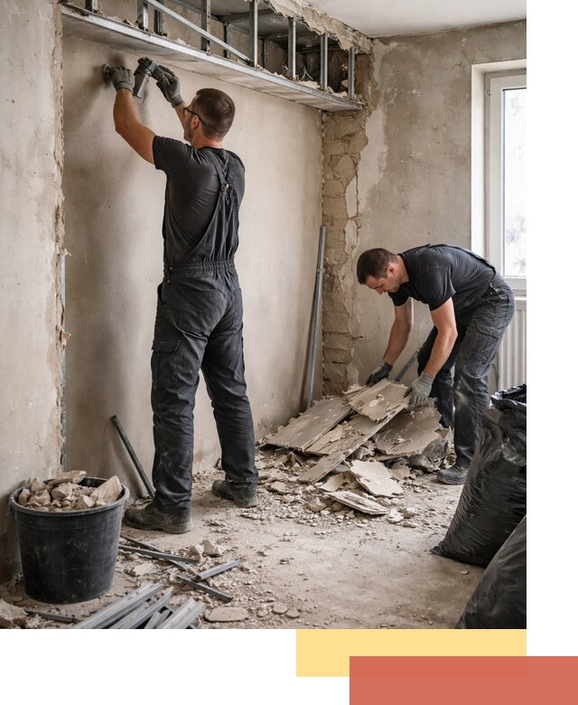 Демонтаж короба из гипсокартона в Кургане быстро и аккуратно