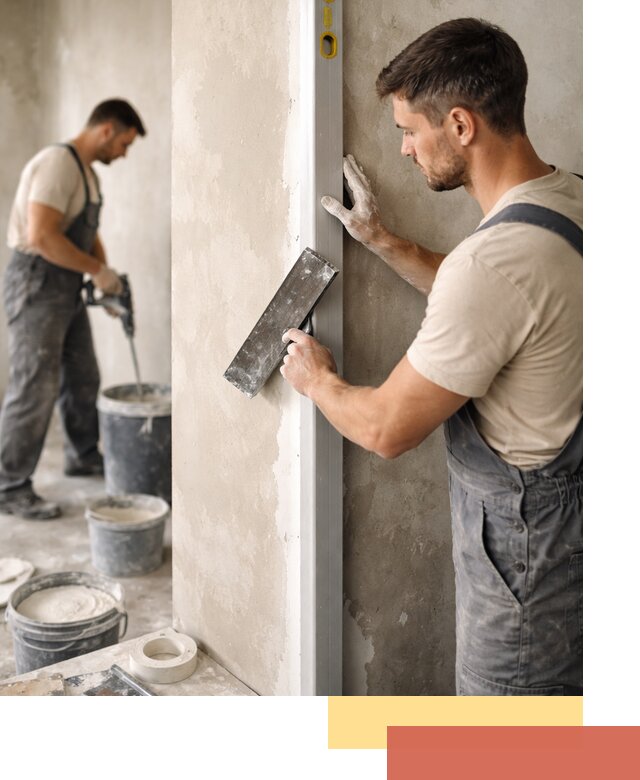 Выведение углов стен в Кургане: монтаж и оштукатуривание