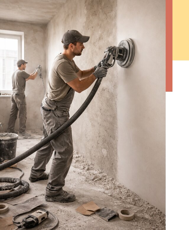 Шлифовка стен в Кургане от 1237 руб/м2 — быстро и недорого | ОТДЕЛОЧНИК-Крг