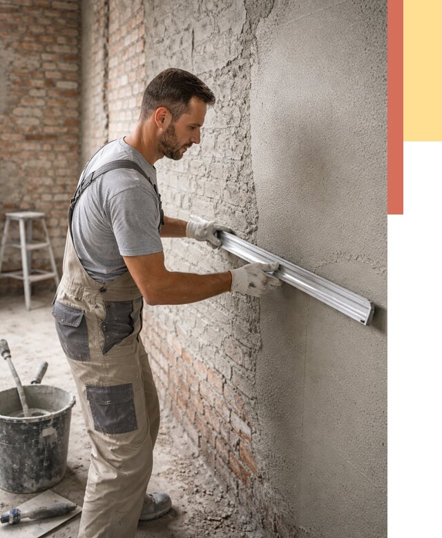 Штукатурка кирпичных стен в Кургане от 4639 руб/м2 — быстро и недорого | ОТДЕЛОЧНИК-Крг