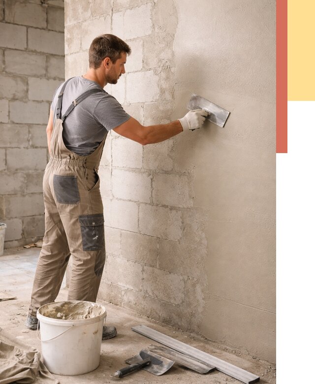 Штукатурка стен из газобетона в Кургане от 2165 руб./м2 — быстро и недорого | ОТДЕЛОЧНИК-Крг