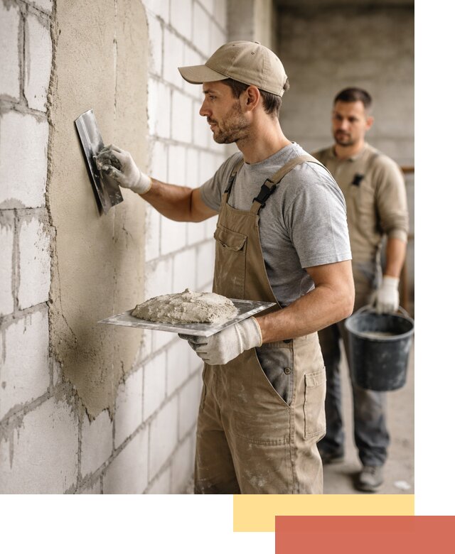 Штукатурка стен из газобетона в Кургане под ключ