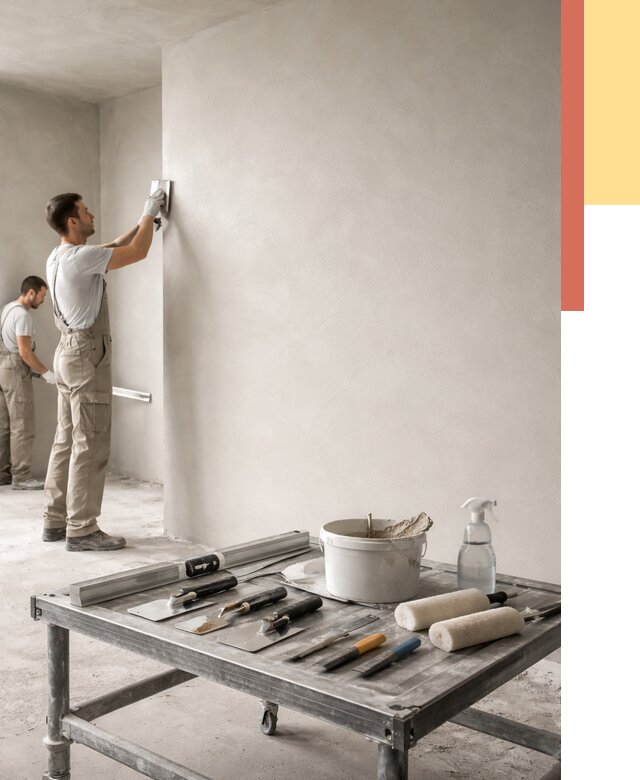 Штукатурка стен под покраску в Кургане от 4639 руб./м² — качественно и недорого | ОТДЕЛОЧНИК-Крг