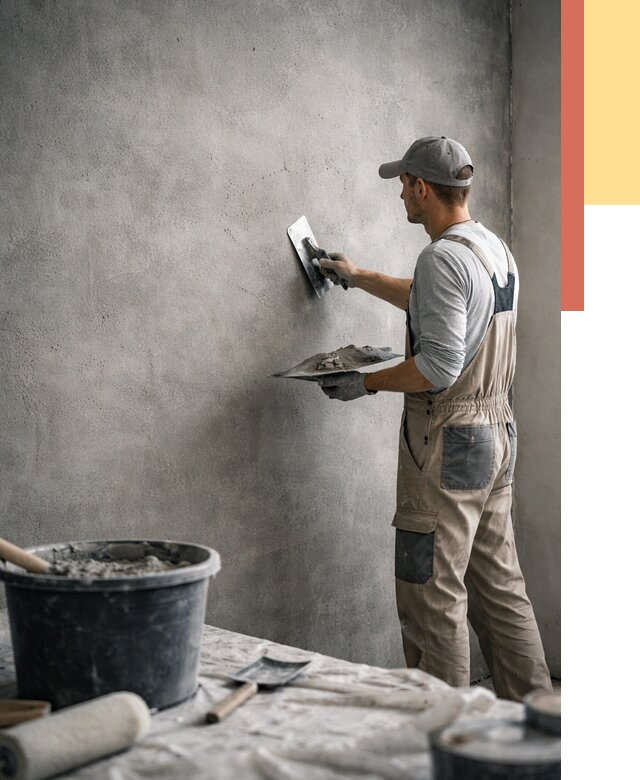 Декоративная штукатурка под бетон в Кургане от 2577 руб./м² — нанесение под ключ | ОТДЕЛОЧНИК-Крг