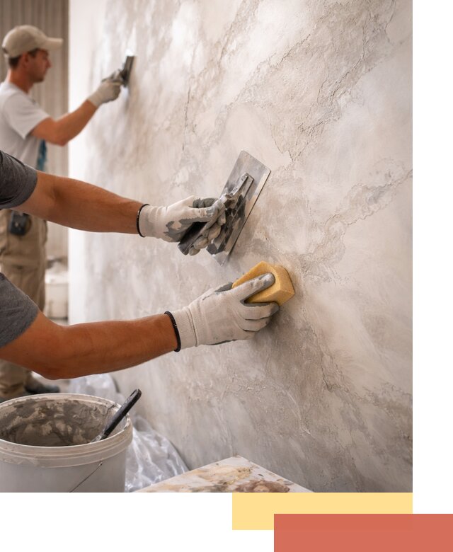 Декоративная штукатурка под мрамор в Кургане для стен и потолков