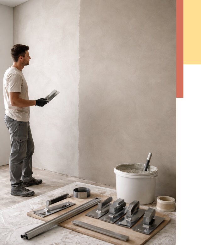 Нанесение микроцемента на стены в Кургане от 3299 руб./м2 под ключ | ОТДЕЛОЧНИК-Крг