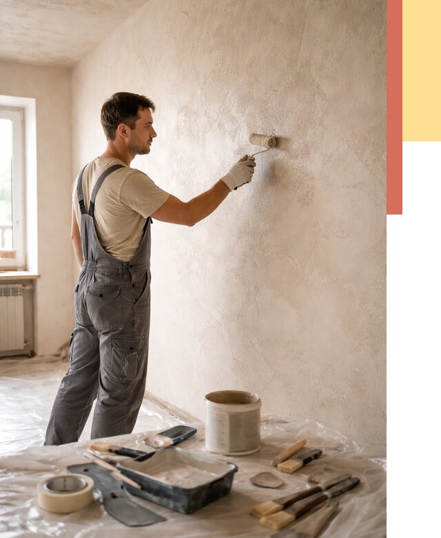 Нанесение лессирующей краски по декоративке в Кургане от 1804 руб. | ОТДЕЛОЧНИК-Крг