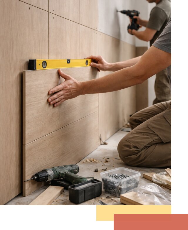 Профессиональный монтаж МДФ панелей на стены в Кургане