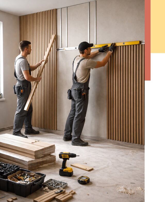 Монтаж реечных панелей на стены в Кургане от 1237 руб. — быстро и недорого | ОТДЕЛОЧНИК-Крг