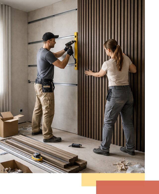 Монтаж реечных панелей на стены в Кургане