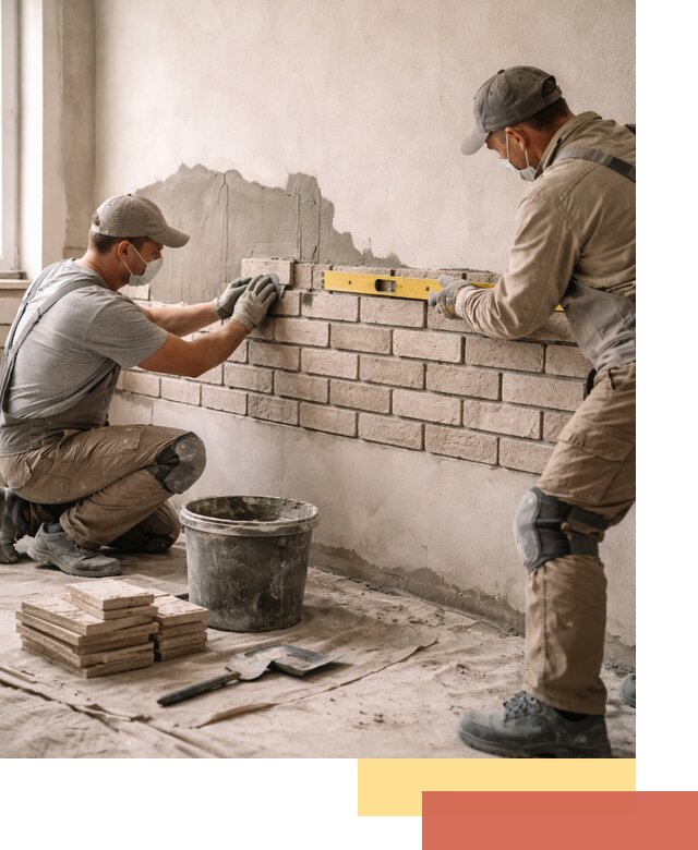 Монтаж декоративного кирпича профессионально в Кургане