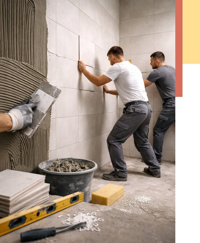 Укладка плитки на стены в Кургане от 876 руб. — качественно и недорого | ОТДЕЛОЧНИК-Крг