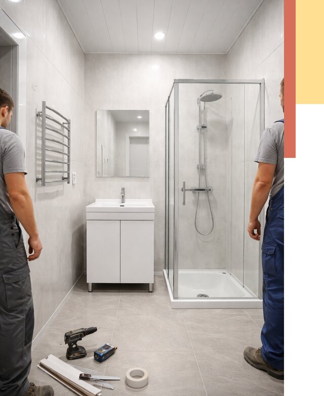 Отделка ванной комнаты панелями ПВХ в Кургане от 4639 руб. за м2 | ОТДЕЛОЧНИК-Крг