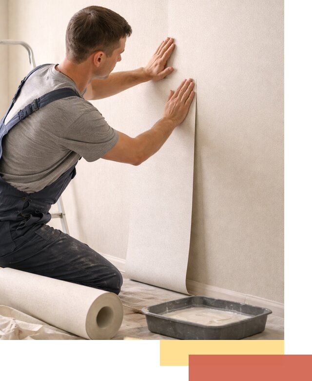 Поклейка флизелиновых обоев в Кургане качественно и быстро