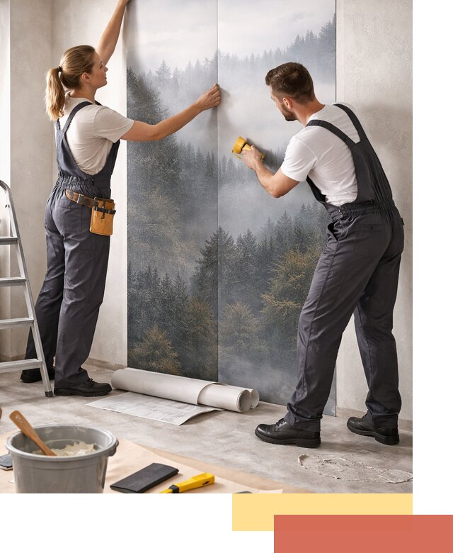 Поклейка фотообоев профессионально в Кургане под ключ