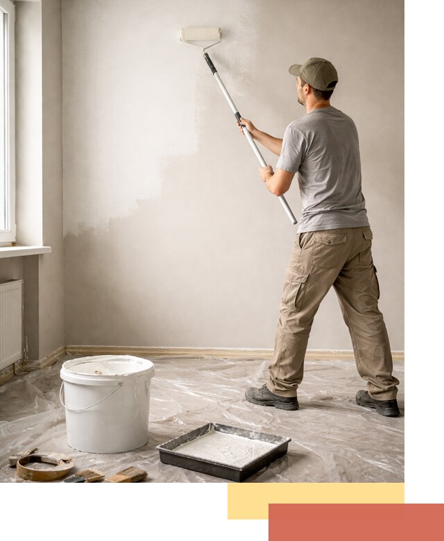 Покраска стен латексной краской в Кургане качественно и быстро