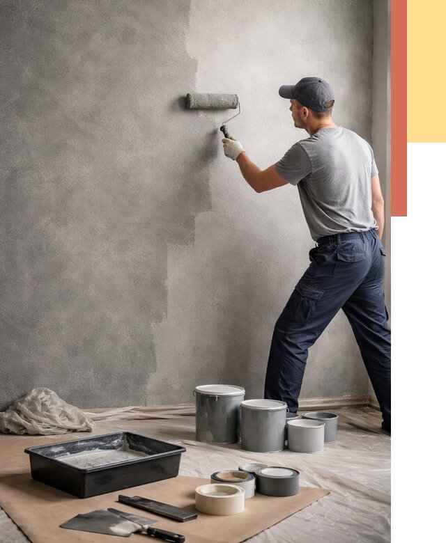 Покраска стен под бетон в Кургане от 670 руб. за м2 — быстро и недорого | ОТДЕЛОЧНИК-Крг