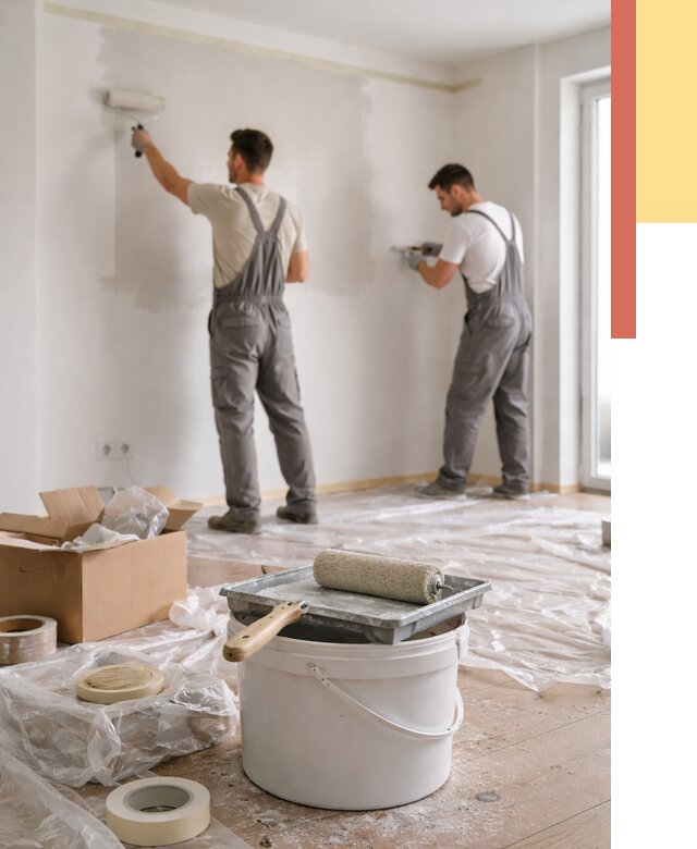 Покраска стен в квартире в Кургане от 2577 руб/м2 — быстро и недорого | ОТДЕЛОЧНИК-Крг