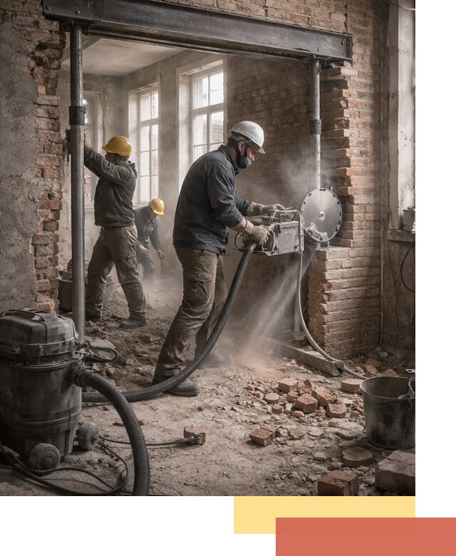 Прорезка проема в стене под дверной или оконный проем в Кургане