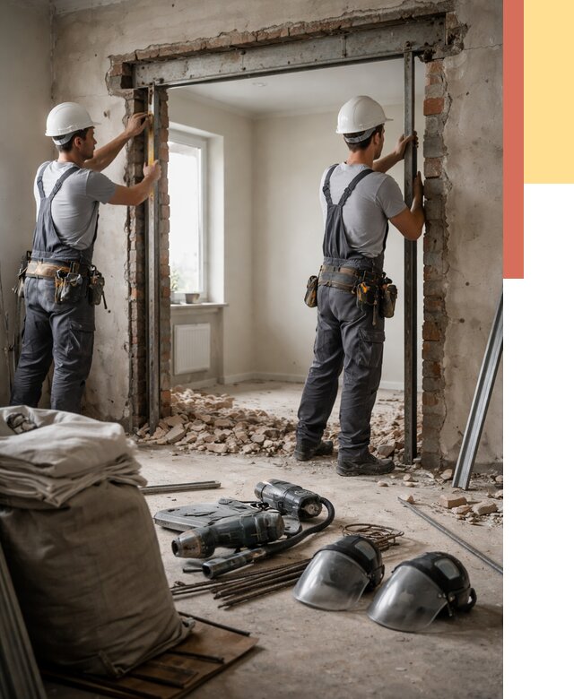 Расширение дверного проема в Кургане от 12886 руб. под ключ | ОТДЕЛОЧНИК-Крг