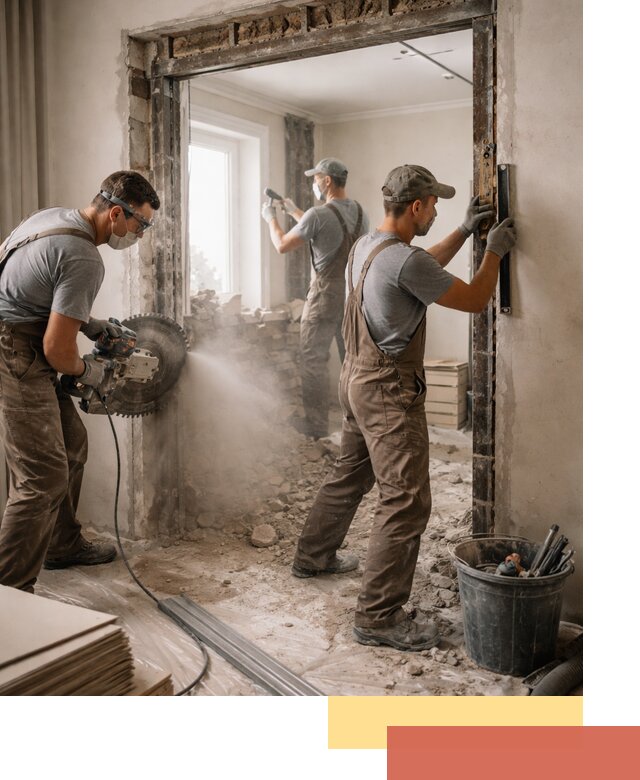 Расширение дверного проема под установку новой двери в Кургане