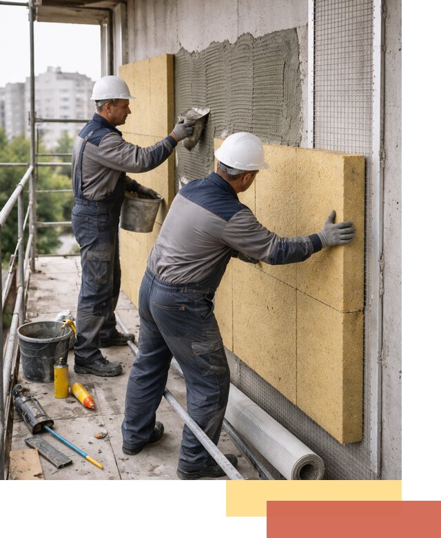 Утепление стен зданий и домов в Кургане качественно и надежно