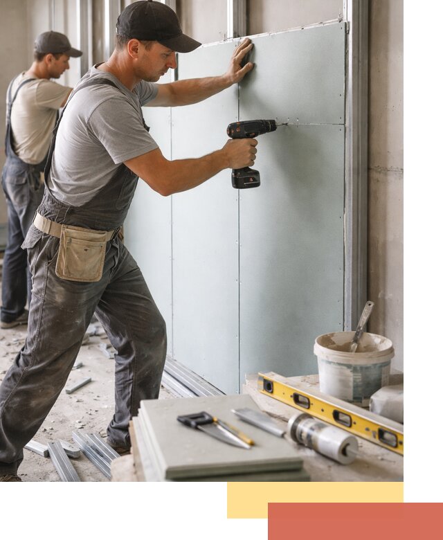 Кладка влагостойких перегородок ПГП в Кургане