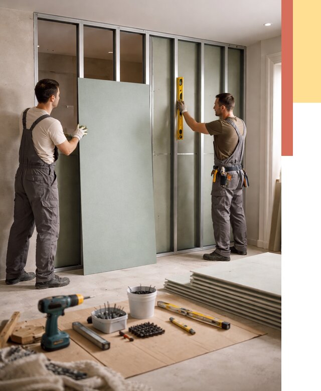 Перегородка из влагостойкого гипсокартона в Кургане от 4948 руб. — монтаж под ключ | ОТДЕЛОЧНИК-Крг