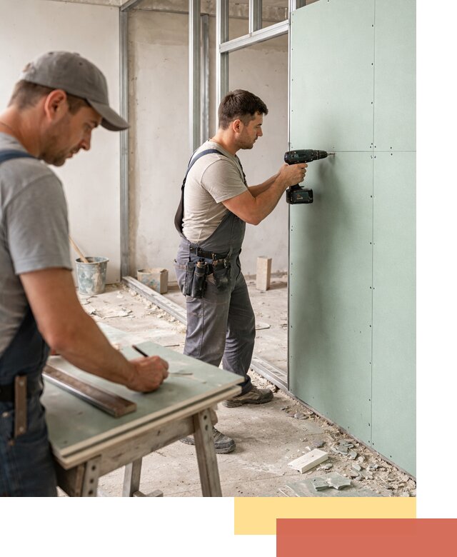 Перегородки из влагостойкого гипсокартона под ключ в Кургане