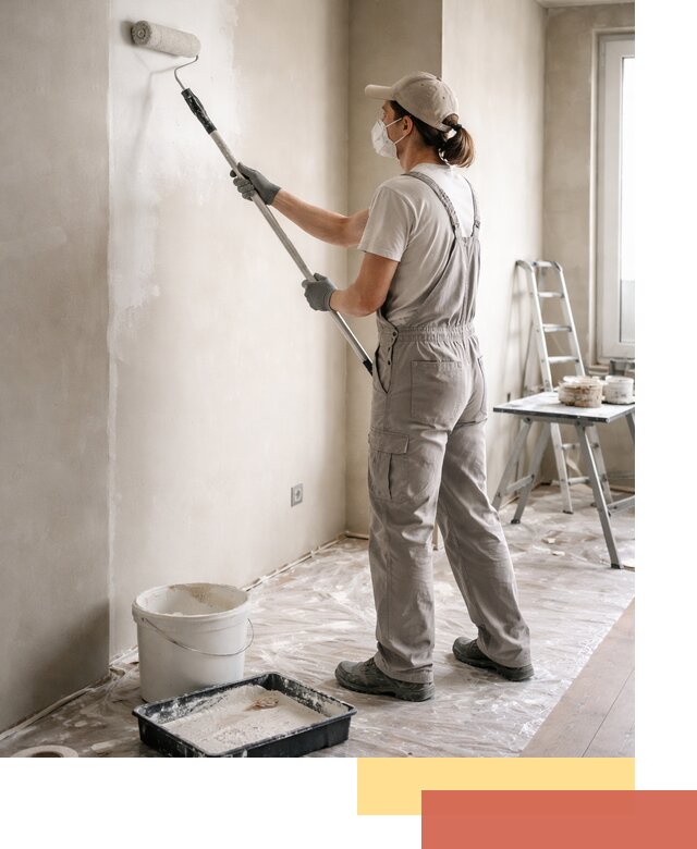 Покраска перегородок из гипсокартона в Кургане качественно и недорого