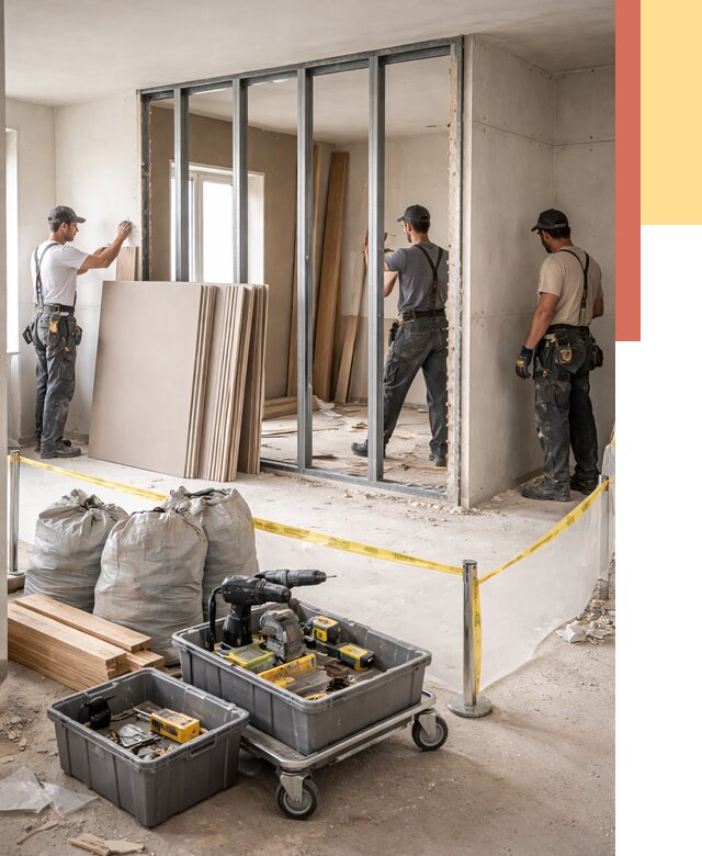 Перенос гипсокартонной перегородки в Кургане под ключ от 4639 руб. | Демонтаж и монтаж – ОТДЕЛОЧНИК-Крг