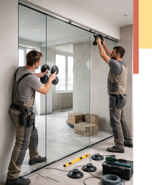 Монтаж стеклянных перегородок в Кургане от 6701 руб. | ОТДЕЛОЧНИК-Крг