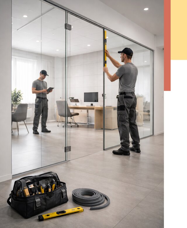 Цельностеклянные перегородки под ключ в Кургане от 9794 руб. — монтаж и цены | ОТДЕЛОЧНИК-Крг