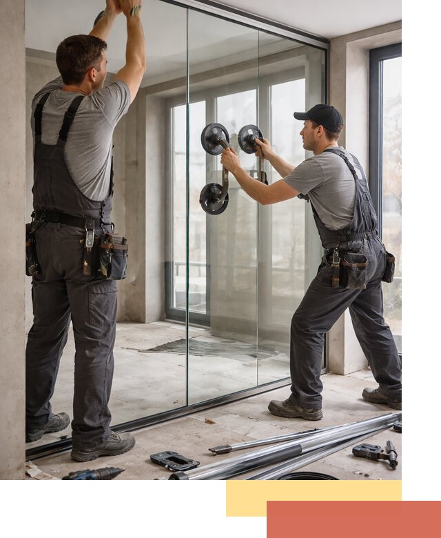 Цельностеклянные перегородки под ключ в Кургане