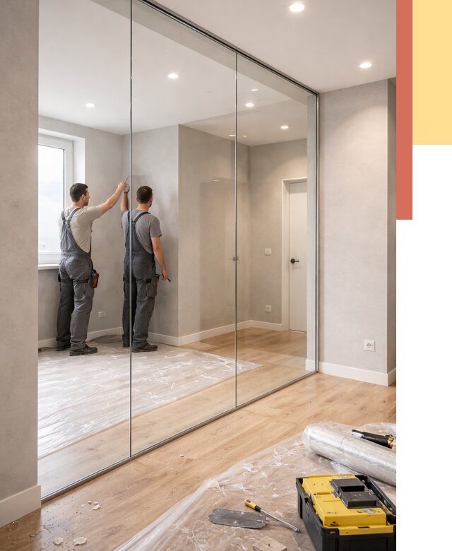 Безрамные стеклянные перегородки в Кургане — монтаж от 9794 руб. | ОТДЕЛОЧНИК-Крг