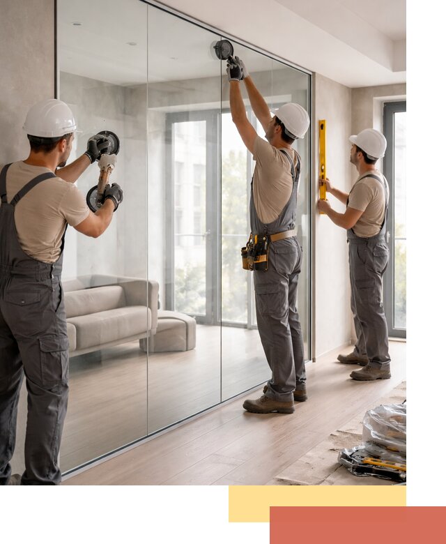 Перегородки из закаленного стекла в Кургане для офисов и квартир