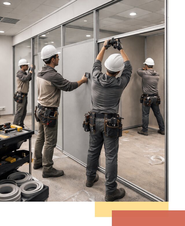 Мобильные офисные перегородки под ключ в Кургане