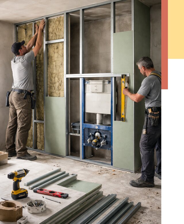 Установка сантехнических перегородок в Кургане от 8763 руб. | ОТДЕЛОЧНИК-Крг