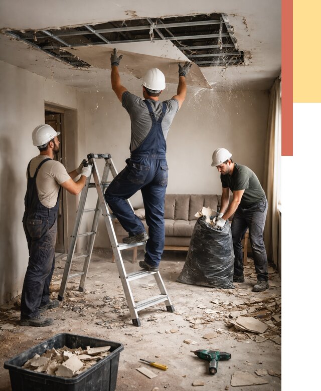 Демонтаж гипсокартонного потолка в Кургане от 433 руб. за м2 — ОТДЕЛОЧНИК-Крг