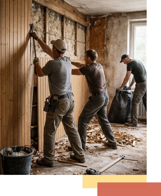 Демонтаж вагонки и вывоз материалов в Кургане