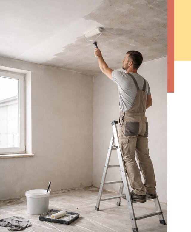 Грунтовка потолка в Кургане от 2577 руб. — быстро и недорого | ОТДЕЛОЧНИК-Крг