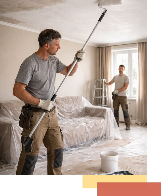 Грунтовка потолка в Кургане — подготовка под покраску и отделку